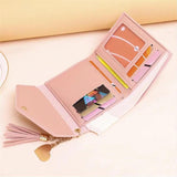 Mini Tassel Wallet Women Purse Short Mini Wallet Students Lovely Purse