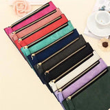 Women PU Leather Long Purse Clutch Zipper Business Wallet