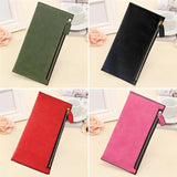 Women PU Leather Long Purse Clutch Zipper Business Wallet
