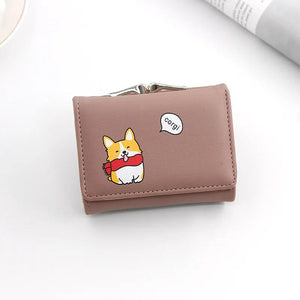 PuppyPattern Women Wallets Leather Small Zipper Female Mini Purses