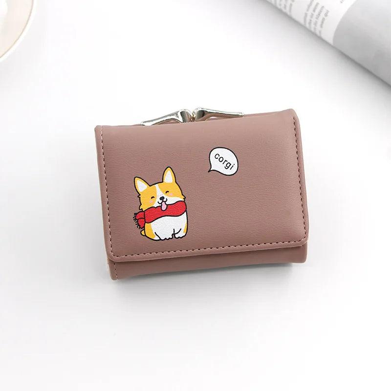 PuppyPattern Women Wallets Leather Small Zipper Female Mini Purses