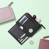 Women's Small Clutch Wallet PU Girl Purse