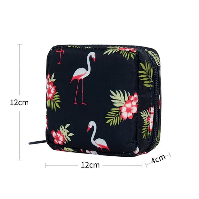 Women Small Cosmetic Bag Set Zipper Girls Mini Sanitary Napkins Makeup Lipstick