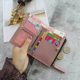 Women's Fashion Wallet PU Leather Print Flower Clutch Short Purse
