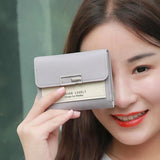 Small Wallet Female Short Section Tide Folding Personality Student Mini Wallet L