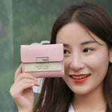 Small Wallet Female Short Section Tide Folding Personality Student Mini Wallet L