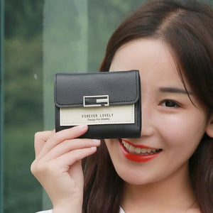 Small Wallet Female Short Section Tide Folding Personality Student Mini Wallet L