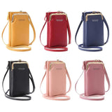 Matte Leather Mini Crossbody Bag Wallet for Women