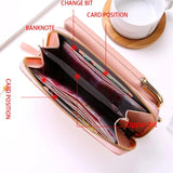 Matte Leather Mini Crossbody Bag Wallet for Women