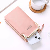 Matte Leather Mini Crossbody Bag Wallet for Women