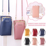 Matte Leather Mini Crossbody Bag Wallet for Women