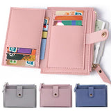 Solid Small Wallet PU Girl Clutch Purse