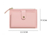Solid Small Wallet PU Girl Clutch Purse