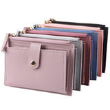 Solid Small Wallet PU Girl Clutch Purse