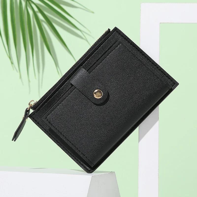 Solid Small Wallet PU Girl Clutch Purse