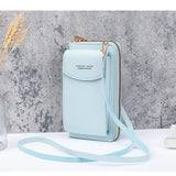 Mini Crossbody Wallet PU Leather Phone Bag Zipper Shoulder Pouch