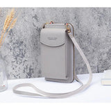 Mini Crossbody Wallet PU Leather Phone Bag Zipper Shoulder Pouch
