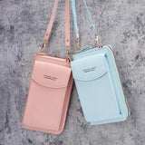 Mini Crossbody Wallet PU Leather Phone Bag Zipper Shoulder Pouch