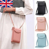 Mini Crossbody Wallet PU Leather Phone Bag Zipper Shoulder Pouch