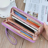 Large Capacity Zipper Purse Hand Wallet PU Leather Female Long Wallet