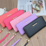 Large Capacity Zipper Purse Hand Wallet PU Leather Female Long Wallet