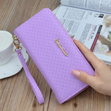Large Capacity Zipper Purse Hand Wallet PU Leather Female Long Wallet