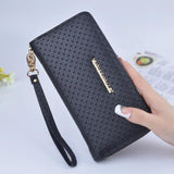 Large Capacity Zipper Purse Hand Wallet PU Leather Female Long Wallet