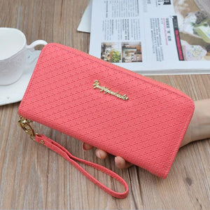 Large Capacity Zipper Purse Hand Wallet PU Leather Female Long Wallet