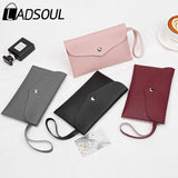 LADSOUL Women's Clutch Bag Small Square Zero Wallet Solid Cluches