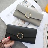 Women Long Purse PU Leather Tassel Large Capacity Money Bag
