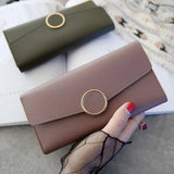 Women Long Purse PU Leather Tassel Large Capacity Money Bag