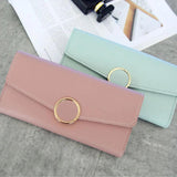 Women Long Purse PU Leather Tassel Large Capacity Money Bag