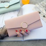 Women Long Purse PU Leather Tassel Large Capacity Money Bag