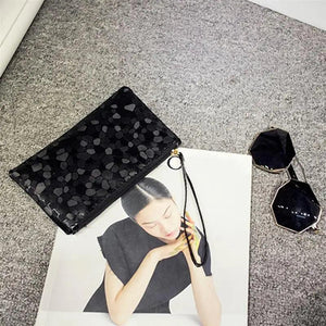 Marble Pattern Girls Wallet Zipper Change Purse Clutch Bag