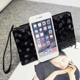 Marble Pattern Girls Wallet Zipper Change Purse Clutch Bag