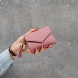 Women Short Wallets Minimalist Wallet Pocket Purse Buckle Girls