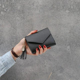 Women Short Wallets Minimalist Wallet Pocket Purse Buckle Girls