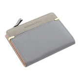 Women's Small Wallet PU Clutch Purse Solid Color