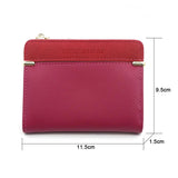 Women's Small Wallet PU Clutch Purse Solid Color