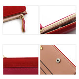 Women's Small Wallet PU Clutch Purse Solid Color