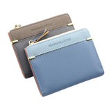Women's Small Wallet PU Clutch Purse Solid Color