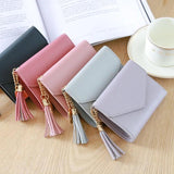 Mini Tassel Mini Wallets for Women Purse Female Short Students Lovely Purse Ladi