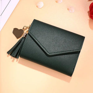Mini Tassel Mini Wallets for Women Purse Female Short Students Lovely Purse Ladi