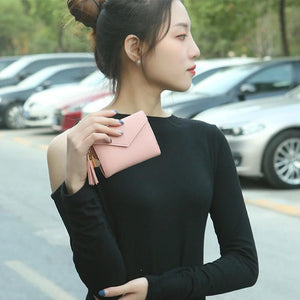 Short Tassel Wallet Women Purse Female Mini Wallets Students Purse Ladies Small