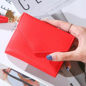 Short Tassel Wallet Women Purse Female Mini Wallets Students Purse Ladies Small