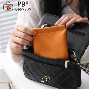 PU Leather Cosmetic Organizer Solid Zipper Portable