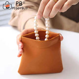PU Leather Cosmetic Organizer Solid Zipper Portable