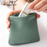 PU Leather Cosmetic Organizer Solid Zipper Portable