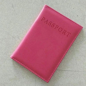 Pink World Passport Cover PU Leather