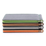 Men Short Skin Wallet PU Leather Money Clips Solid Thin Wallet